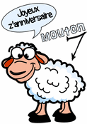 Mouton humoristique pour un anniversaire